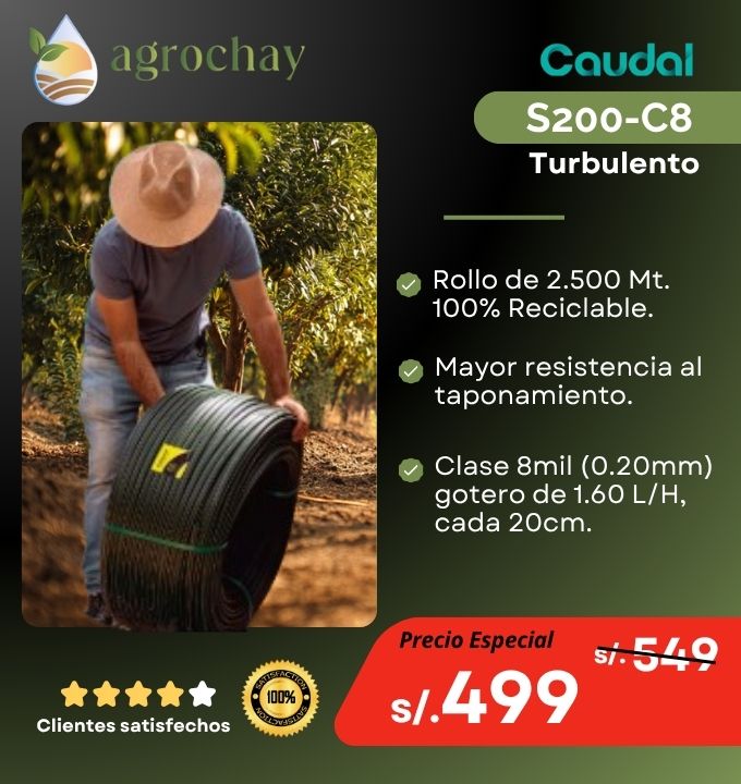 Manguera de alta durabilidad marca Caudal S200-C8